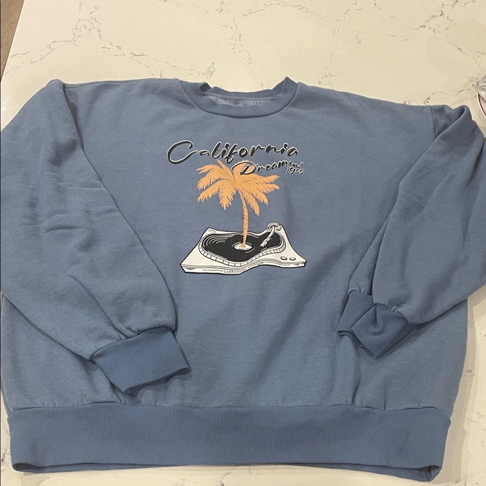 California Dreaming Blue Crewneck Sweater